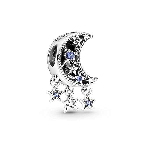 PANDORA Stern & Mondsichel Charm in Sterling-Silber mit Zirkonia, 799643C01 von PANDORA