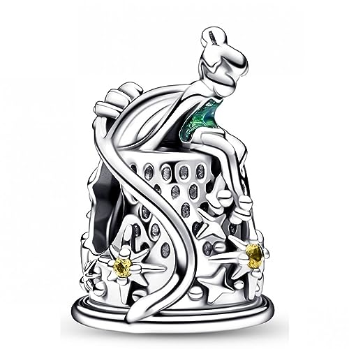 PANDORA Disney Tinker Bell Himmel Fingerhut Charm aus Sterling Silber, mit künstlich hergestellten Kristallen verziert, aus der Disney x PANDORA Collection, 792520C01 von PANDORA