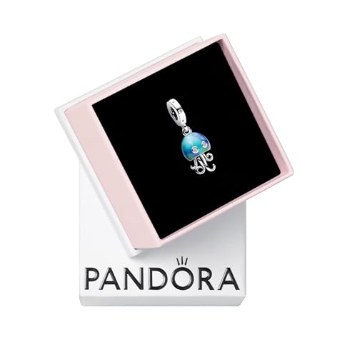 PANDORA farbwechselnde Qualle Charm-Anhänger aus Sterling Silber mit Zirkonia Moments Collection, Kompatibel Moments Armbändern, 792704C01 von PANDORA