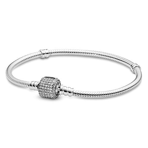 PANDORA Damen-Armband Pavé-Kugelverschluss 925 Silber Zirkonia weiß 23 cm - 590723CZ-23 von PANDORA