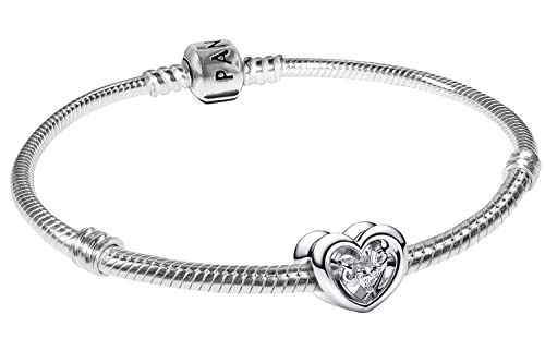 Pandora Damen-Armband Silber 925 Strahlendes Herz & Schwebender Stein 15083-19 19 cm von Pandora