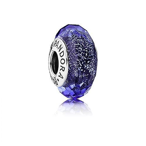 PANDORA Damen-Charm Schillernd Facetten 925 Silber Glas blau - 791646 von PANDORA