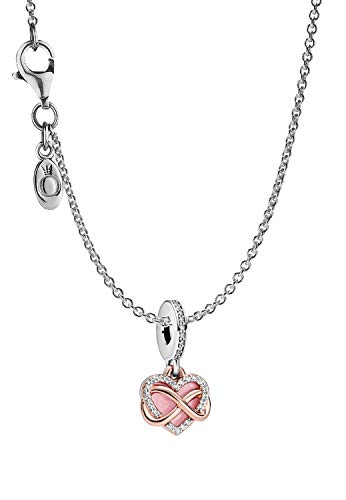 Pandora Damen-Collier Funkelndes Unendlichkeits-Herz eleganter Halsschmuck, wunderschönes Geschenk-Set für modische Frauen, 39490 von PANDORA