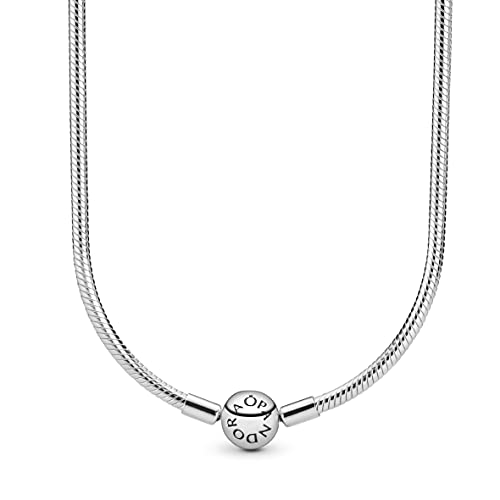 PANDORA Damen Schlangen- Gliederhalskette Sterling- Silber 590742HV-45, 45 cm von PANDORA