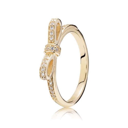 Pandora Damen-Ring 585 Gelbgold Zirkonia transparent Gr. 52 (16.6) - 150175CZ-52 von Pandora