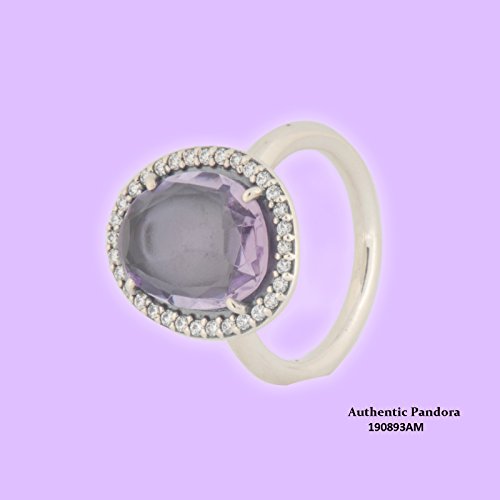 Pandora Damen-Ring 925 Sterling Silber Amethyst violett Gr.50 (15.9) 190893AM-50 von Pandora