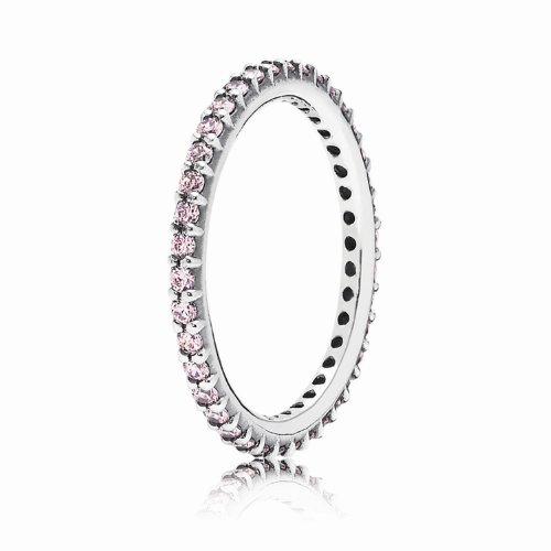 Pandora Damen-Ring 925 Sterling Silber Zirkonia pink Gr.52 (16.6) 190903PCZ-52 von Pandora