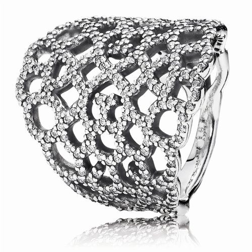 Pandora Damen-Ring 925 Sterling Silber Zirkonia weiß Gr.54 (17.2) 190907CZ-54 von Pandora