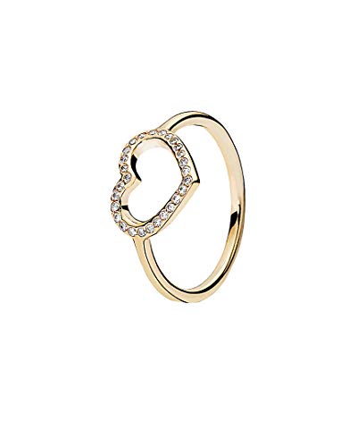 Pandora Damen-Ring Erobertes Herz 585 Gelbgold Zirkonia weiß Gr. 56 (17.8) - 150179CZ-56 von Pandora