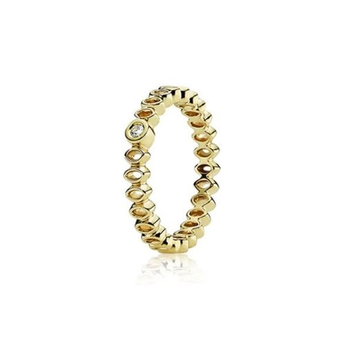 Pandora Damen-Ring Gold Einem Diamanten Gr. 58 (18.5) 150166D58 von Pandora