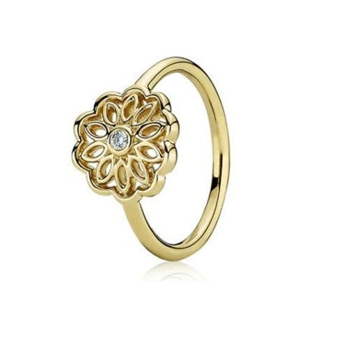 Pandora Damen-Ring Gold mit Diamant In Der Blume 150168D52 von Pandora