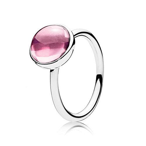 Pandora Damen-Ring Malerisches Tröpfchen 925 Silber Zirkonia rosa Gr. 60 (19.1)-190982PCZ-60 von Pandora