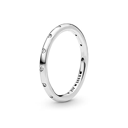 PANDORA Damen-Ring Tröpfchen 925 Silber Zirkonia weiß Gr. 52 (16.6) - 190945CZ-52 von PANDORA