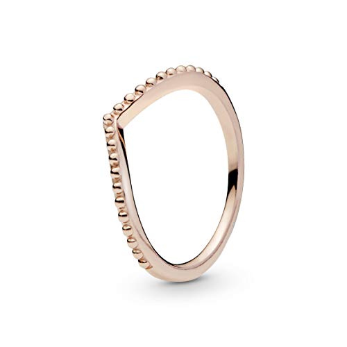 Pandora Metallperlen Wishbone-Ring in Roségold mit 14 Karat rosévergoldete Metalllegierung Timeless Collection, Größe 52 von Pandora