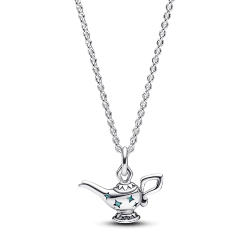 Pandora Disney Aladdin Wunderlampe Collier-Halskette aus Sterling Silber mit Cubic Zirkonia Steinen verziert, aus der Disney x Collection, Größe: 45, 392347C01-45 von Pandora