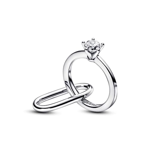 PANDORA ME Marry Me Doppel-Link aus Sterling Silber, mit Cubic Zirkonia verziert, aus der PANDORA Me Collection, 792525C01 von PANDORA