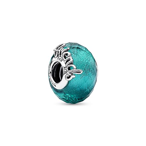 PANDORA Moments Facettiertes Murano-Glas Freundschafts-Charm Moments Collection, kompatibel Moments Armbändern, 792762C01 von PANDORA