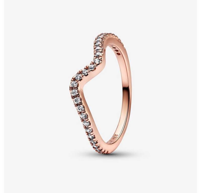 Pandora Fingerring 182539C01 Ring Damen Funkelnde Welle Zirkonia 14k Rosé Vergoldet Gr. von Pandora