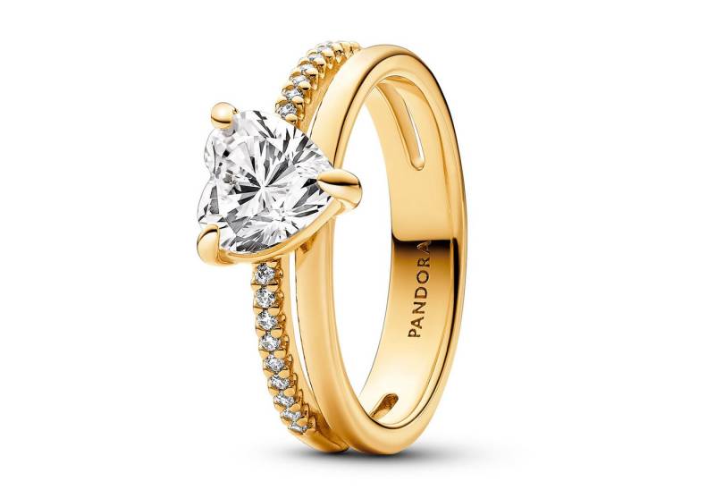 Pandora Fingerring Damen-Doppelschiene mit Goldfarben von Pandora