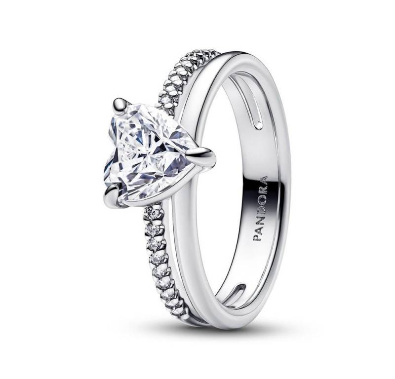 Pandora Fingerring Herzring für Damen aus Sterlingsilber mit Zirkonia von PANDORA von Pandora