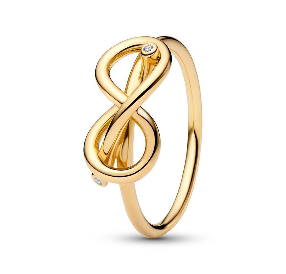 Pandora Fingerring PANDORA Damenring Unendlichkeitsknoten Moments, IP Gold von Pandora