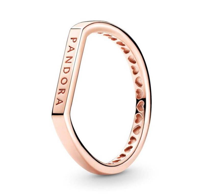 Pandora Fingerring PANDORA Logo Stacking Ring für Damen, rosé von Pandora