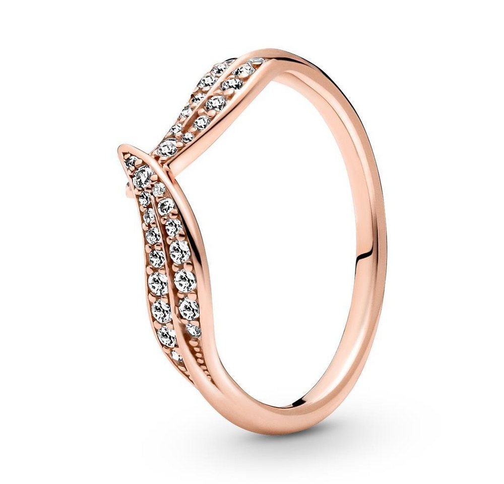 Pandora Fingerring PANDORA ROSE Ring Blätter für Damen mit Zirkonia von Pandora