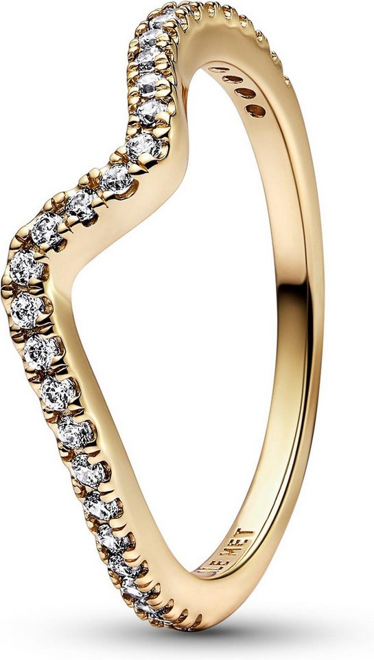 Pandora Fingerring Pandora Funkelnde Welle Ring 162539C01 Damenring von Pandora