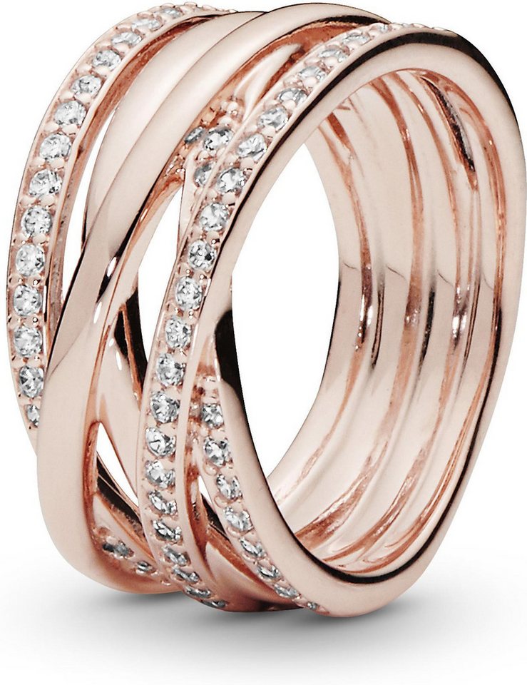 Pandora Fingerring Pandora Funkelnde und Polierte Linien Ring 180919CZ Damenring Pandora Fingerring Pandora Funkelnde und Polierte Linien Ring 180919CZ Damenring von Pandora