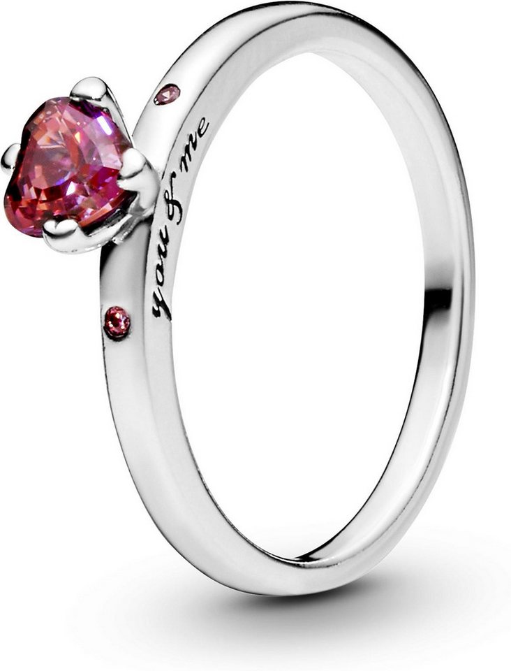 Pandora Fingerring Pandora Funkelndes Rotes Herz Ring 196574CZRMX Damenring Pandora Fingerring Pandora Funkelndes Rotes Herz Ring 196574CZRMX Damenring von Pandora