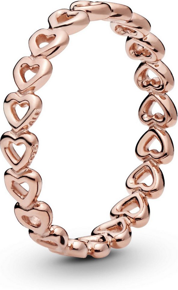 Pandora Fingerring Pandora Gereihte Herzen Ring 180177 Damenring von Pandora