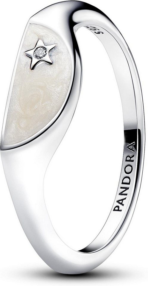 Pandora Fingerring Pandora ME Halbierter Emaille Siegelring 193325C01 Damenring von Pandora