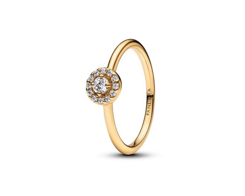 Pandora Fingerring Ring Damen Runder Pavé-Strahlenkranz Vergoldet 163554C01 Gr. 54 von Pandora