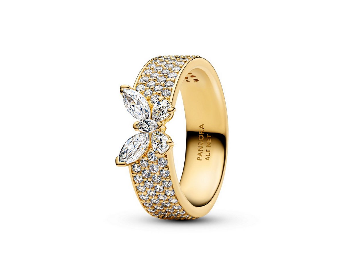 Pandora Fingerring Ring Funkelnder Schmetterling 14K Vergoldet 164270C01 Gr. 54 von Pandora