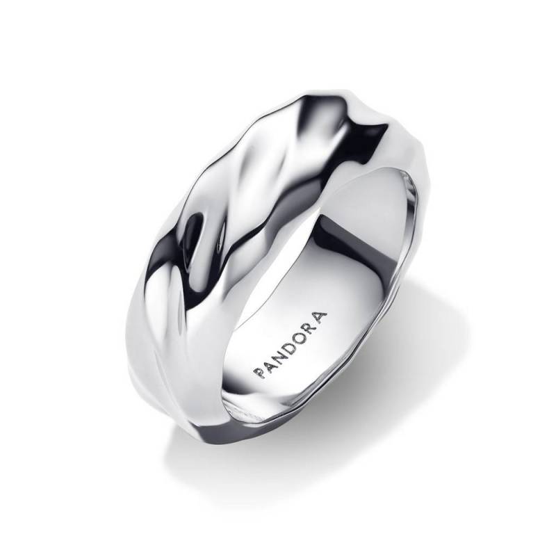 Pandora Fingerring Ring für Damen mit Wellenoptik, Sterlingsilber von PANDORA Essence von Pandora