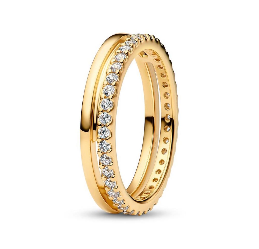 Pandora Fingerring Ring für Damen von PANDORA Timeless, IP Gold, Zirkonia von Pandora