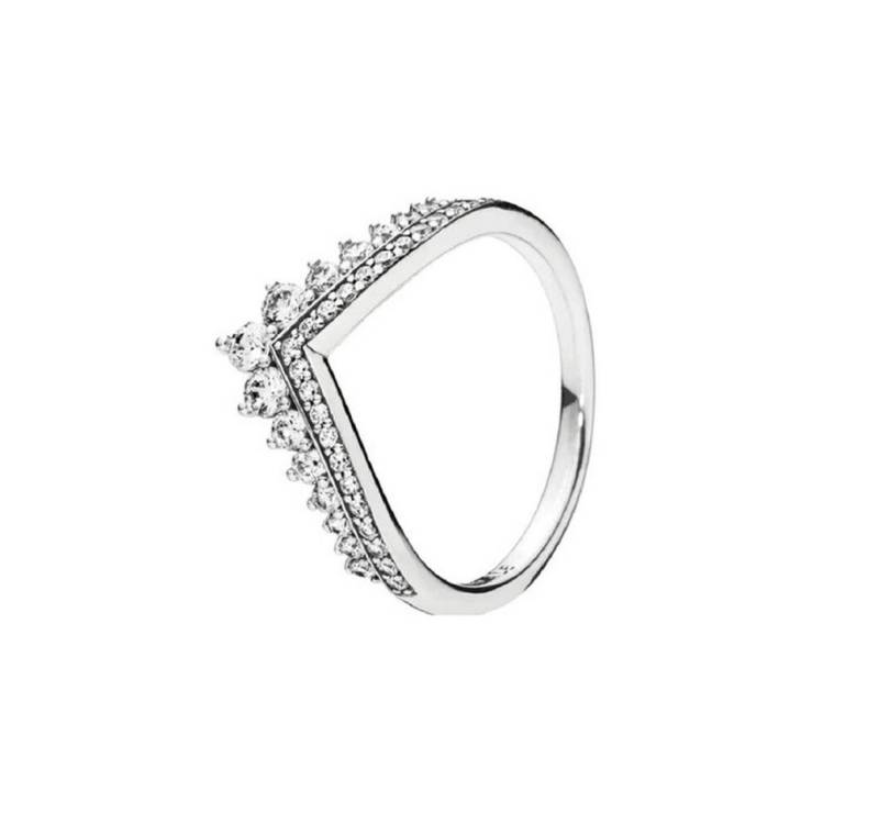 Pandora Fingerring Stilvoller Silberring mit schimmernden Steinen - Umfang: 52 mm von Pandora