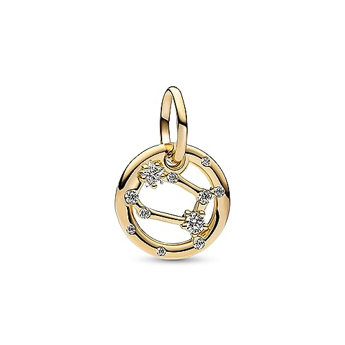 PANDORA Moments Sternzeichen Zwilling Charm-Anhänger aus Sterling Silber mit 14 Karat vergoldeter Metalllegierung, Zirkonia, Kompatibel Moments Armbänder, 762711C01 PANDORA Moments Sternzeichen Zwilling Charm-Anhänger aus Sterling Silber mit 14 Karat vergoldeter Metalllegierung, Zirkonia, Kompatibel Moments Armbänder, 762711C01 von PANDORA