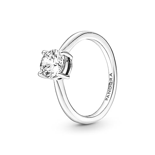 PANDORA Ring Timeless "funkelnder Stein" silber, Zirkonia 190052C01 54 von Pandora