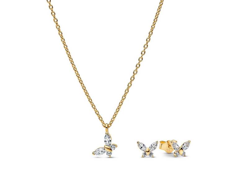 Pandora Halsreif Kette und Ohrringe Goldfarben von Pandora