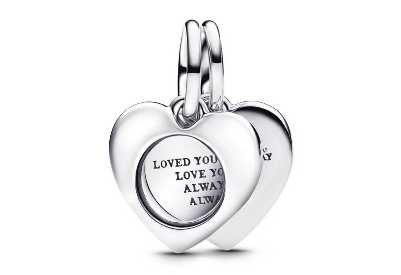 Pandora Herzanhänger Charm-Silber Graviertes mit Lupe von Pandora