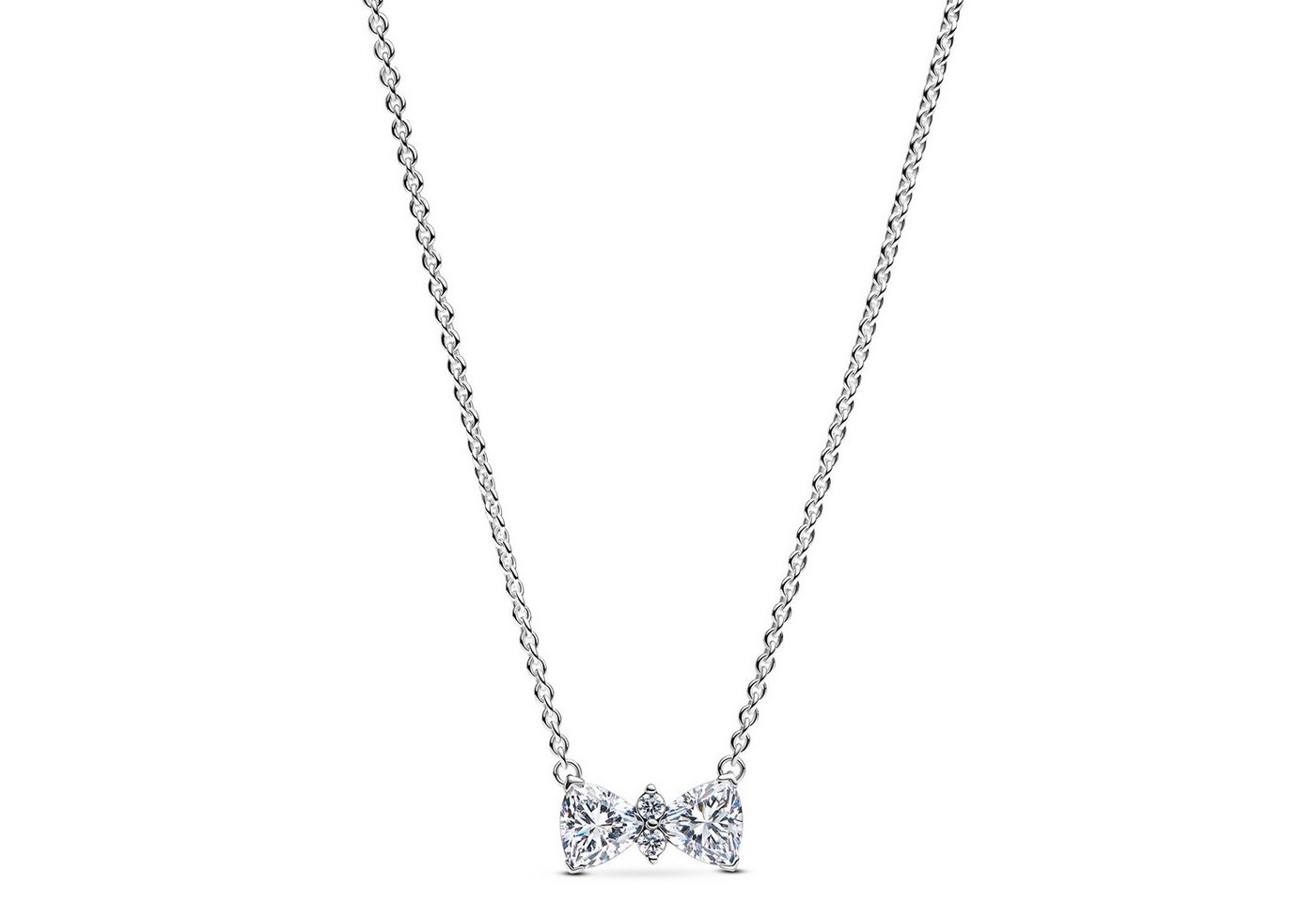 Pandora Kette mit Anhänger Damen-Funkelnde Schleife Silber von Pandora