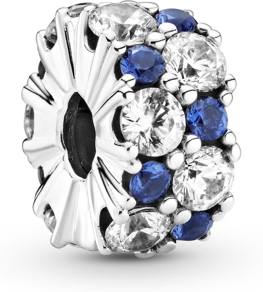 Pandora Kettenanhänger Pandora Klares & blau funkelndes Clip-Charm 799171C01 Anhänger von Pandora
