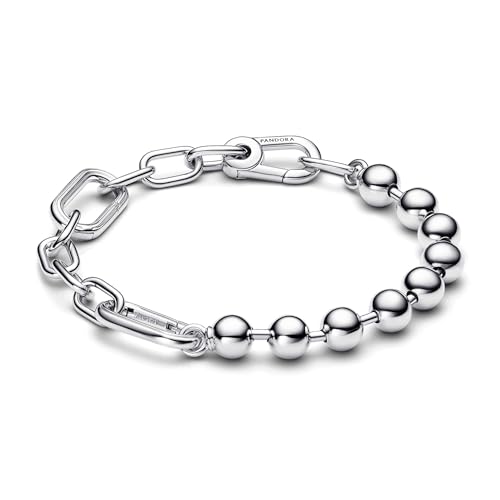 PANDORA ME Metallperlen & Gliederkettenarmband aus Sterling Silber, Kompatibel ME, Größe: 23cm, 592793C00-5 PANDORA ME Metallperlen & Gliederkettenarmband aus Sterling Silber, Kompatibel ME, Größe: 23cm, 592793C00-5 von PANDORA