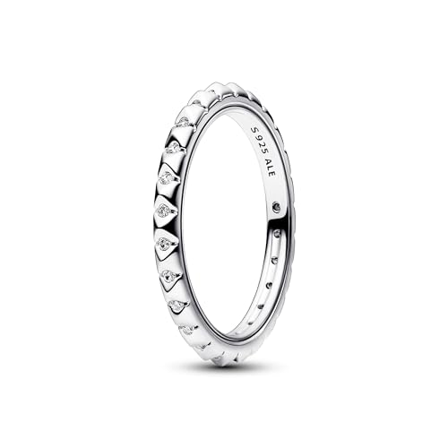 PANDORA ME Pyramiden Ring aus Sterling Silber mit Cubic Zirkoniastein verziert, Größe: 54, 192800C01-54 von PANDORA