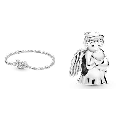 Pandora MOMENTS Armband Schmetterling Silber 590782C01 MOMENTS Armband Schmetterling Silber 590782C01-17 cm & Charm Engel der Liebe 798413C00 von Pandora