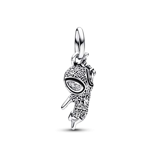 Pandora Marvel Spider-Man Pavé-Anhänger aus Sterling-Silber mit Cubic Zirkonia Steinen verziert, aus der Marvel x Collection, kompatibel Moments Armbändern, 392353C01 von Pandora