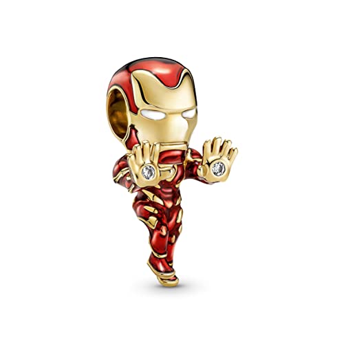 PANDORA x MARVEL Charm "Iron Man" Silber vergoldet 760268C01 von Pandora