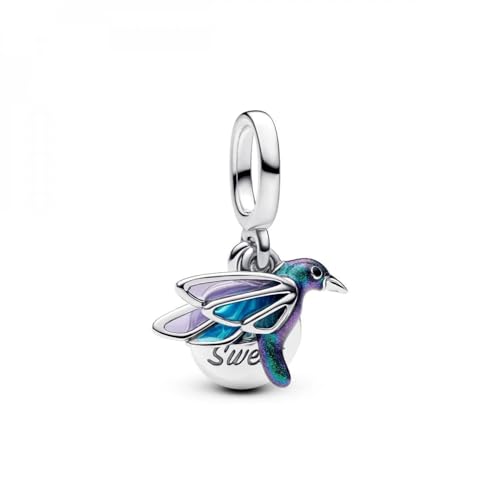 Pandora Moments Kolibri Doppelter Charm-Anhänger aus Sterling Silber, Kompatibel Me und Moments Anhänger, 793746C01 von PANDORA