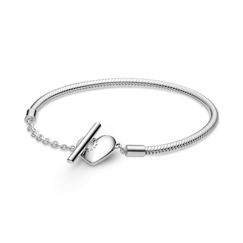 PANDORA Moments Schlangen-Gliederarmband mit T-Verschluss aus Sterling Silber/Größe: 16cm von PANDORA